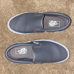 Vans Slip-On Shoes (Grey Perforated)
